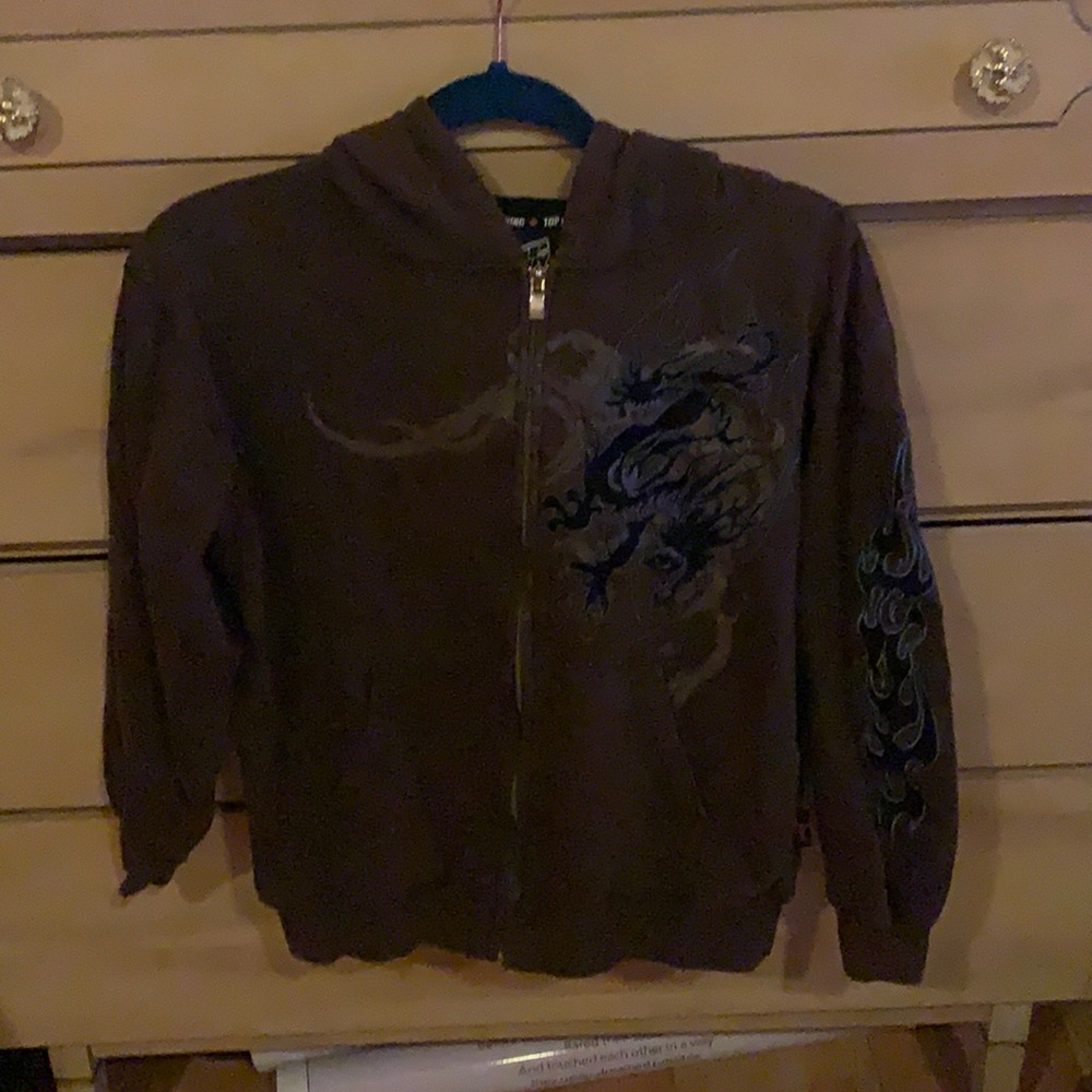 Brown Zip-Up Hoodie